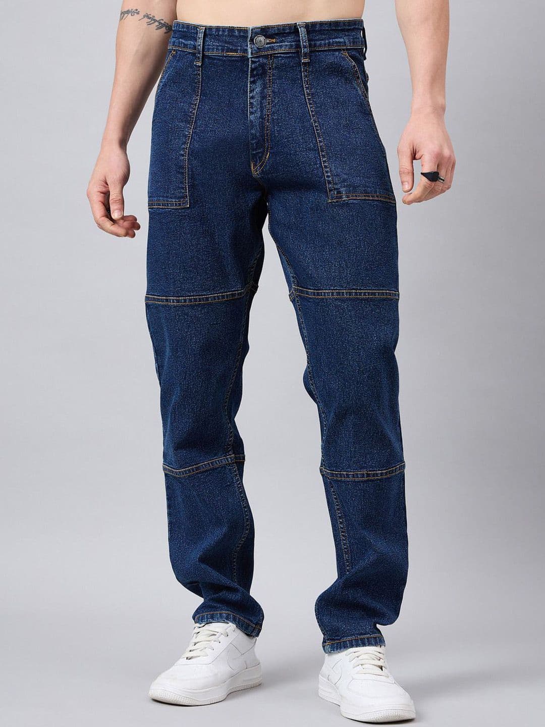 STUDIO NEXX Men Relaxed Fit Mid-Rise Heavy Fade Stretchable Jeans - view 1