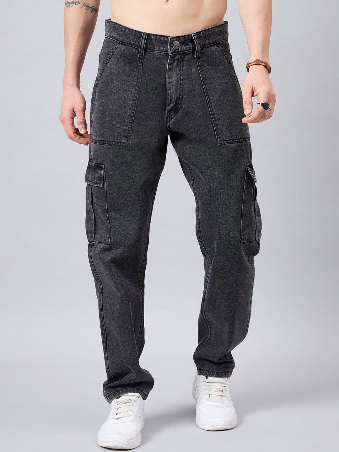 STUDIO NEXX Men Relaxed Fit Cargo Style Jeans