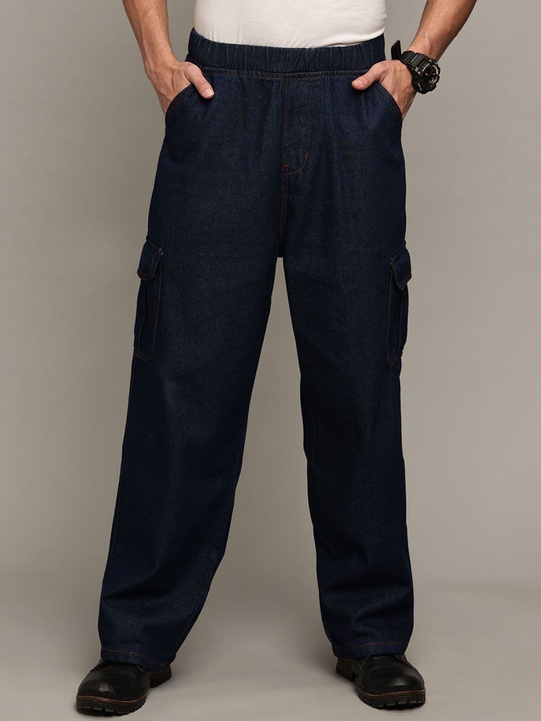 The Roadster Lifestyle Co Men Pure Cotton Mid-Rise Relaxed Fit Cargo Styles Jeans - view 1