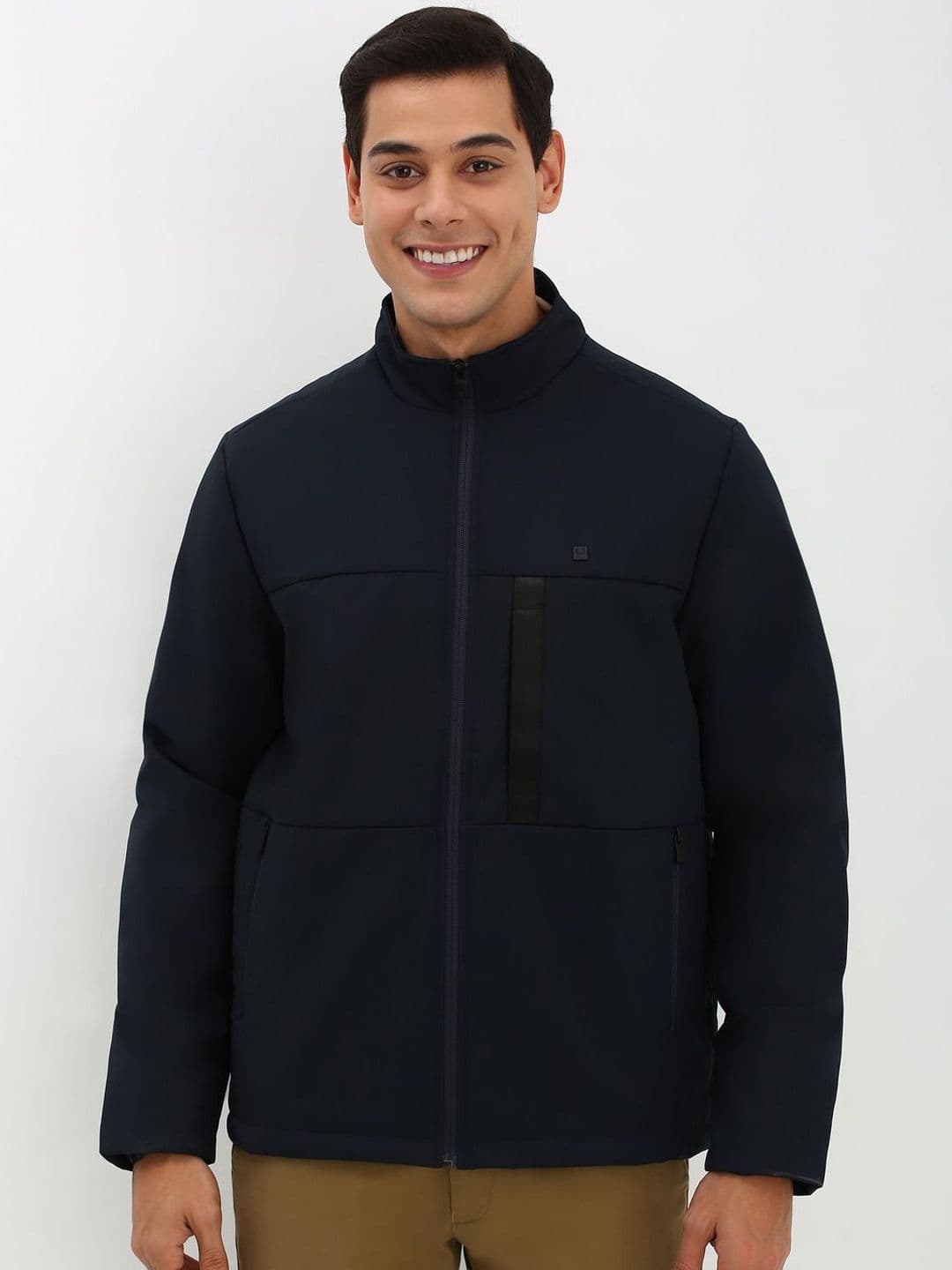 Allen Solly Men Solid Stand Collar Quilted Jacket - view 1