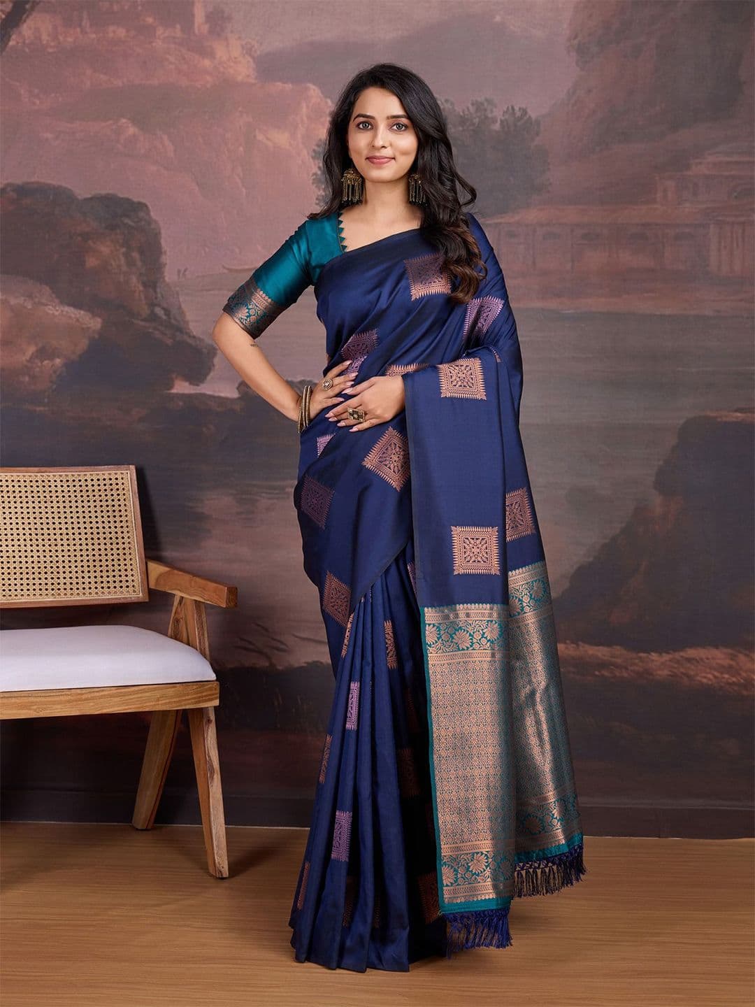 House of Pataudi Woven Design Sarees - view 1