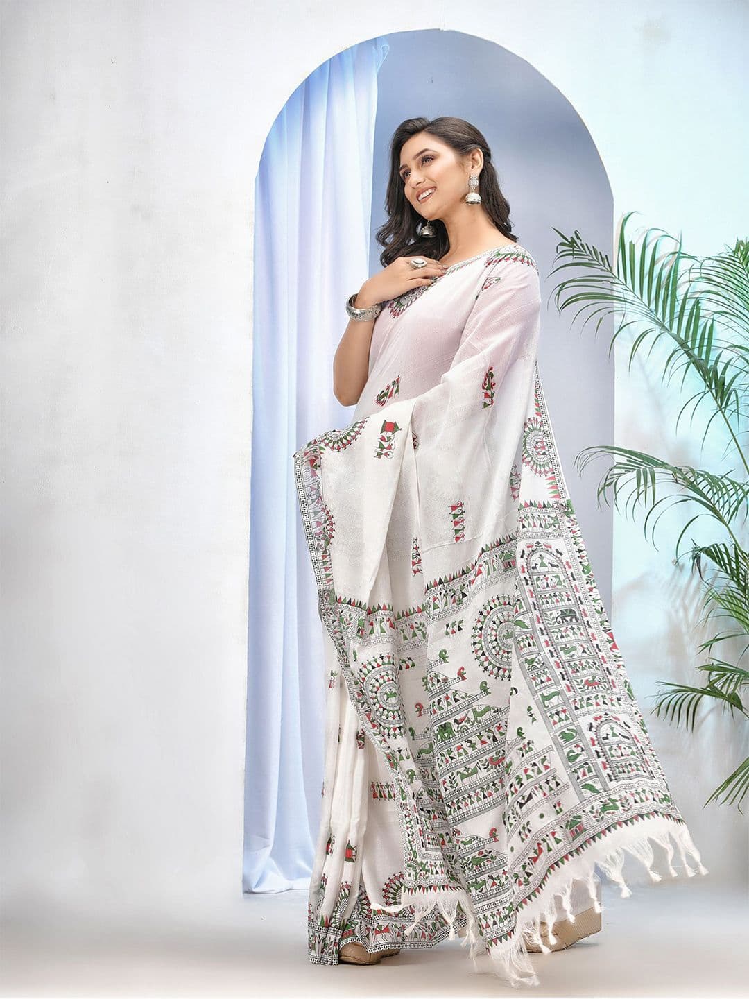 DESH BIDESH Warli Pure Cotton Saree - view 1