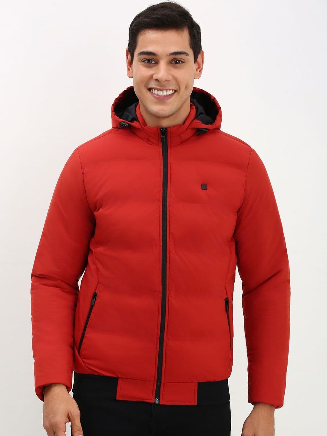 Allen Solly Men Solid Hooded Puffer Jacket - view 1