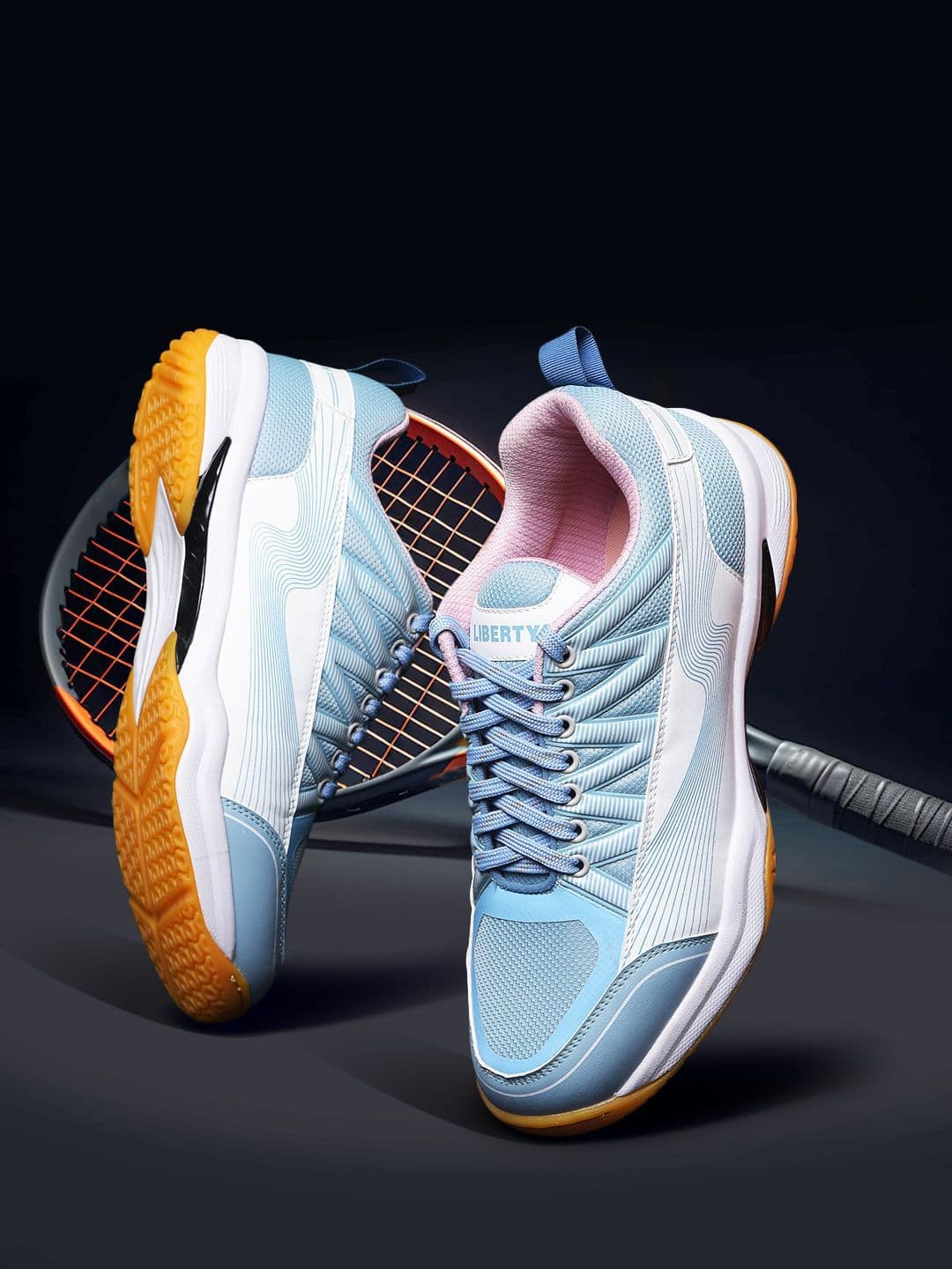 Liberty GRIPPER-01 Men Badminton and Pickleball Lace-Ups Non-Marking Shoes - view 1