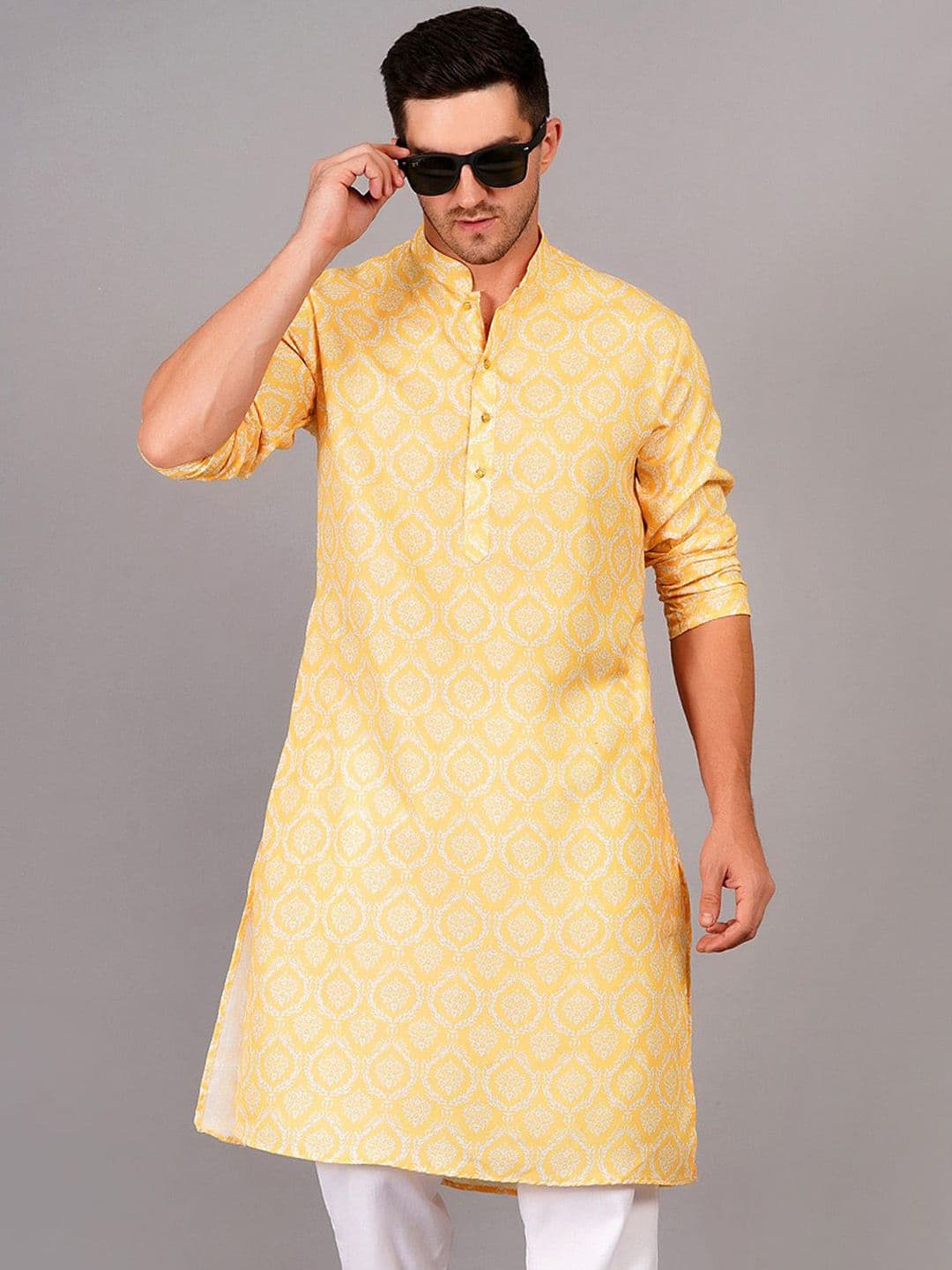 SG LEMAN Ethnic Motifs Printed Mandarin Collar Kurta - view 1