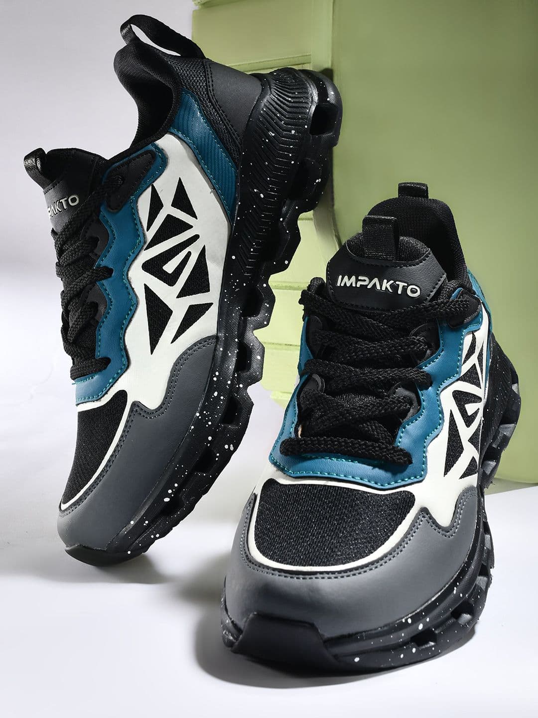 Impakto Men Athletic Running Shoes Cushioned Insole Sport Trainers with Anti Skid Outsole - view 1
