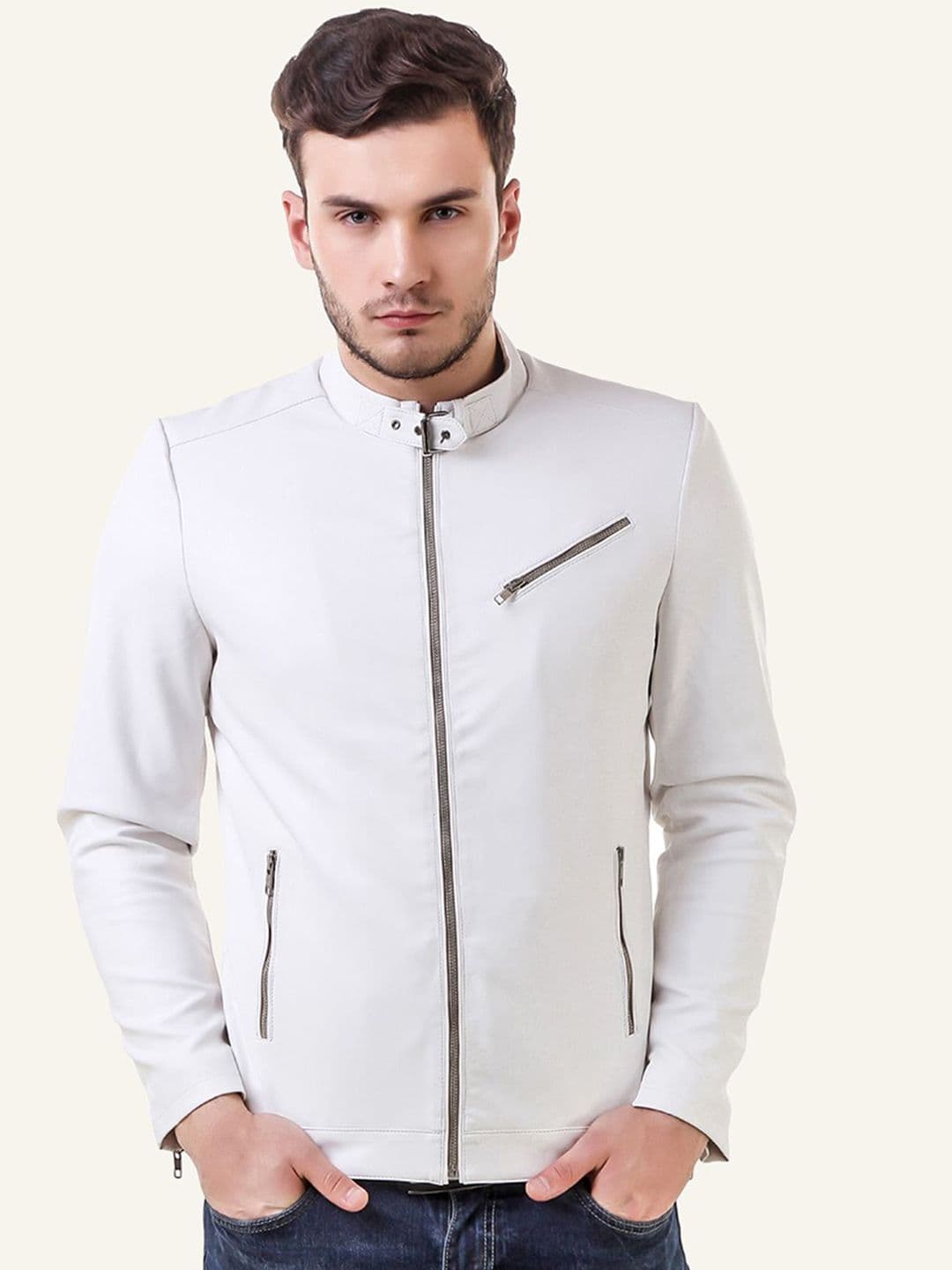 Leather Retail Men Biker Jacket - view 1
