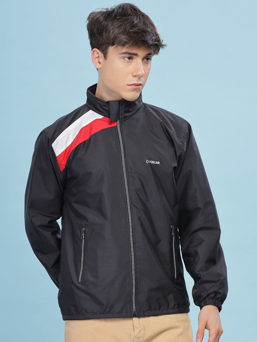 Dollar Men Colourblock Light Weight Windcheater with UV Protection and Pockets - view 1