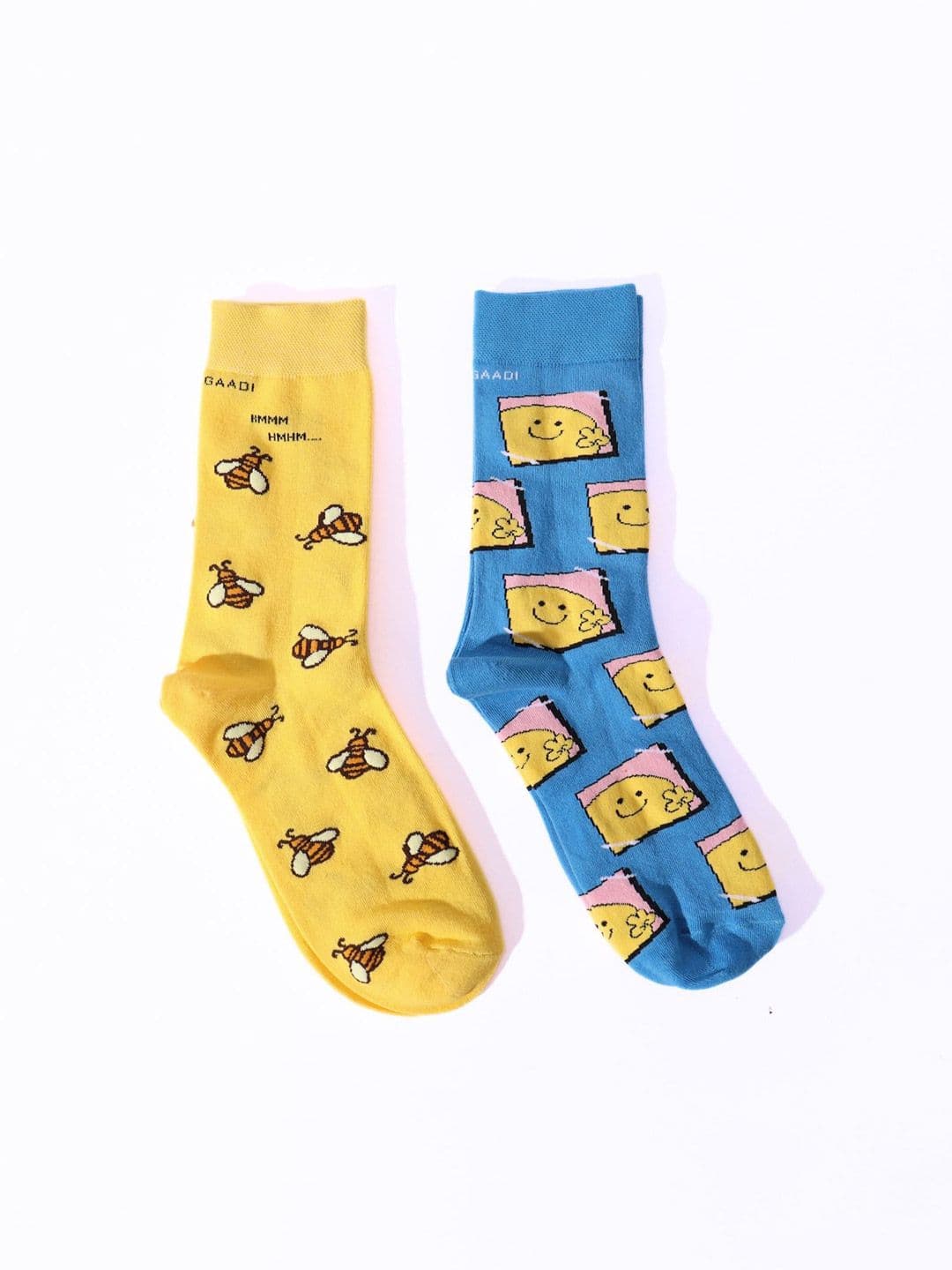 Thela Gaadi Unisex Pack Of 2 Patterned Calf-Length Socks - view 1