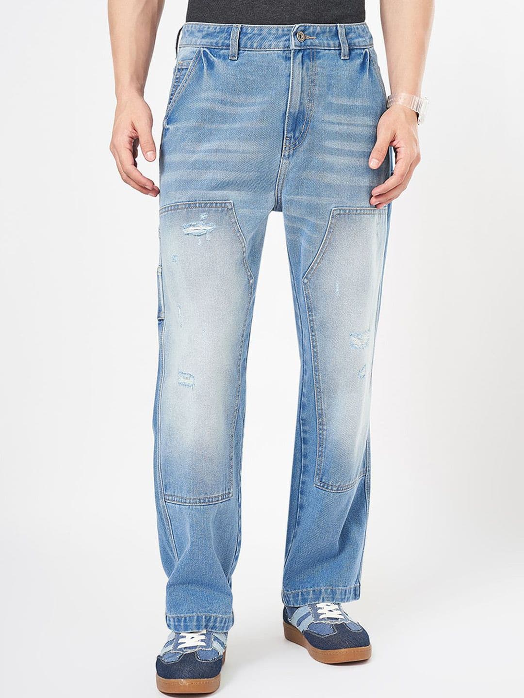 SF JEANS by Pantaloons Men Mildly Distressed Heavy Fade Jeans - view 1