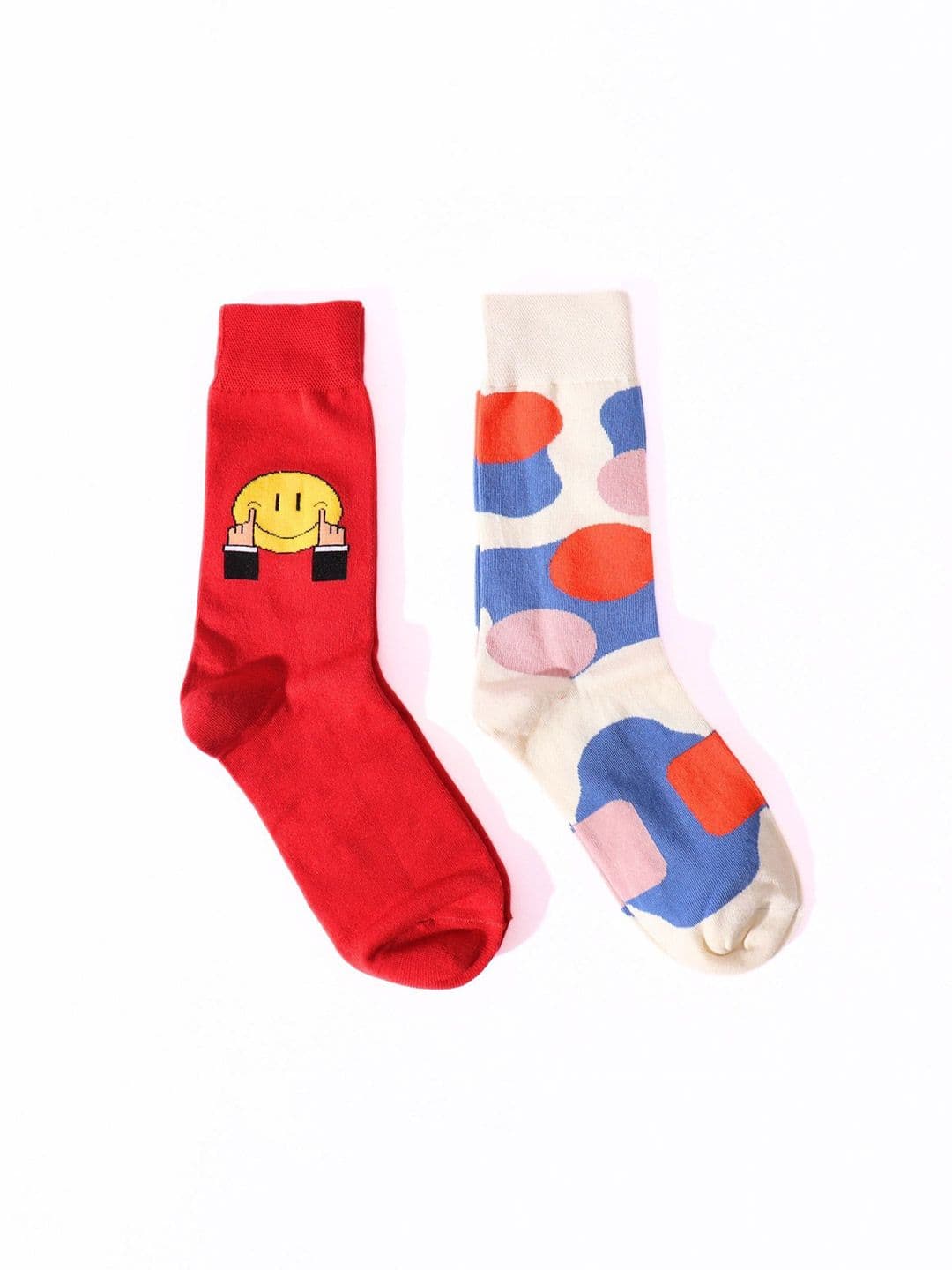 Thela Gaadi Pack Of 2 Patterned Calf-Length Socks - view 1