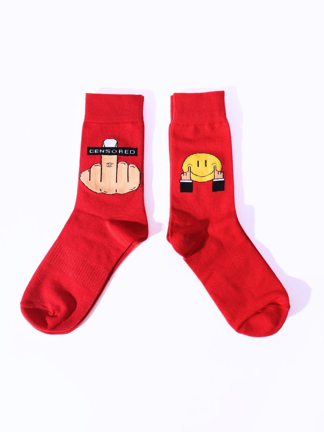 Thela Gaadi Unisex Pack Of 2 Patterned Calf Length Socks - view 1
