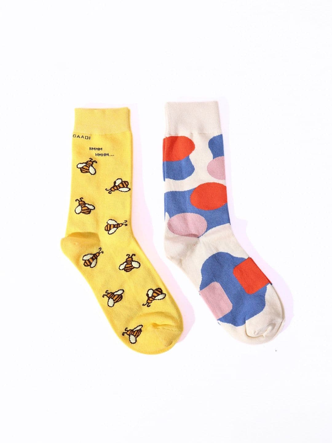 Thela Gaadi Unisex Pack Of 2 Patterned Calf-Length Socks - view 1