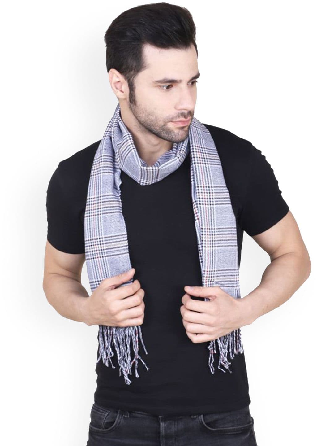 Cazzano Men Checked Acrylic Mufflers - view 1