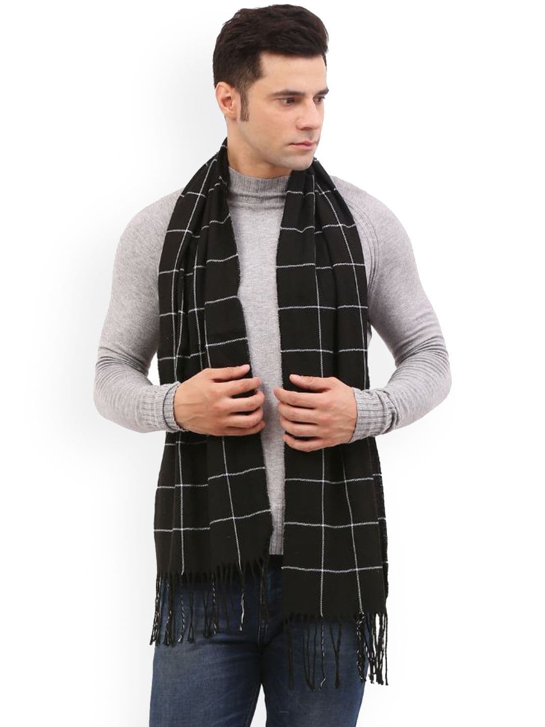 Cazzano Men Checked Acrylic Mufflers - view 1