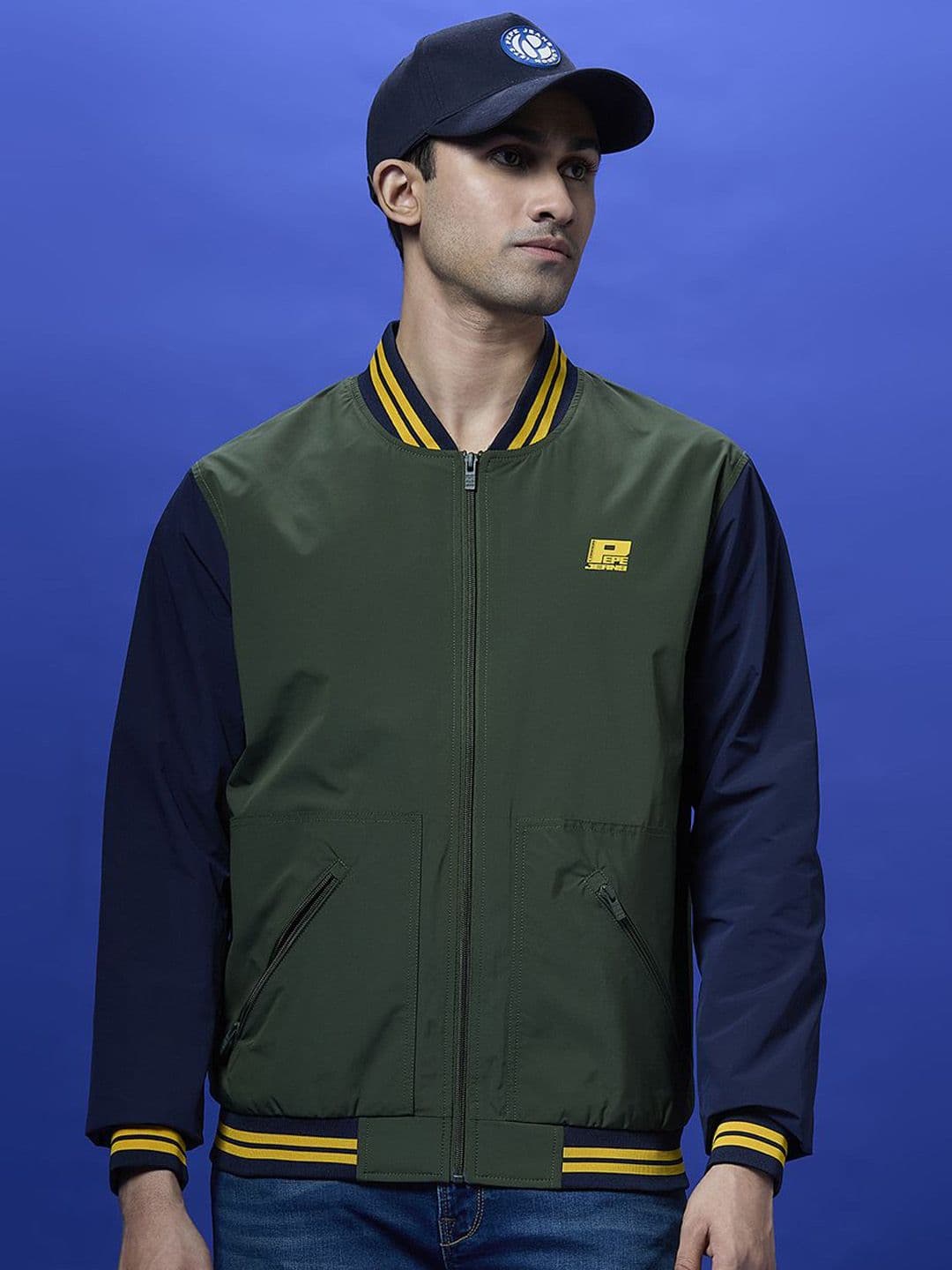 Pepe Jeans Men Colourblocked Bomber Jacket - view 1