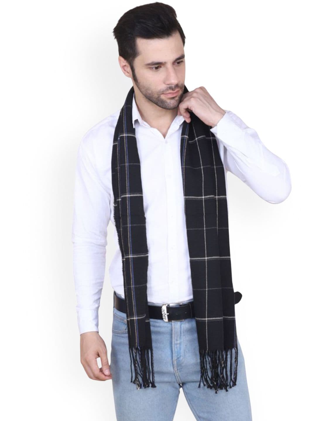 Cazzano Men Checked Acrylic Mufflers - view 1