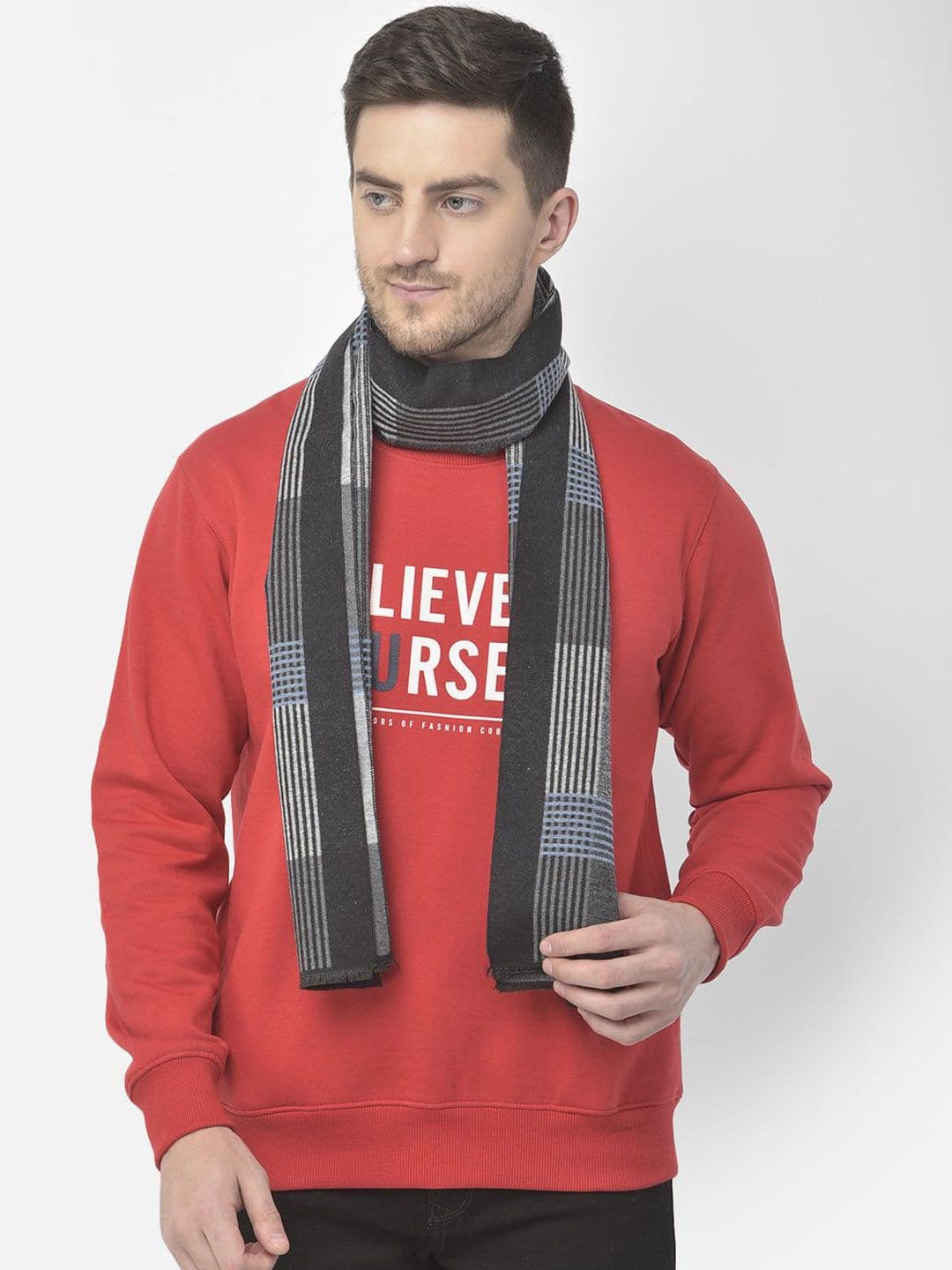 Cazzano Men Striped Acrylic Muffler - view 1