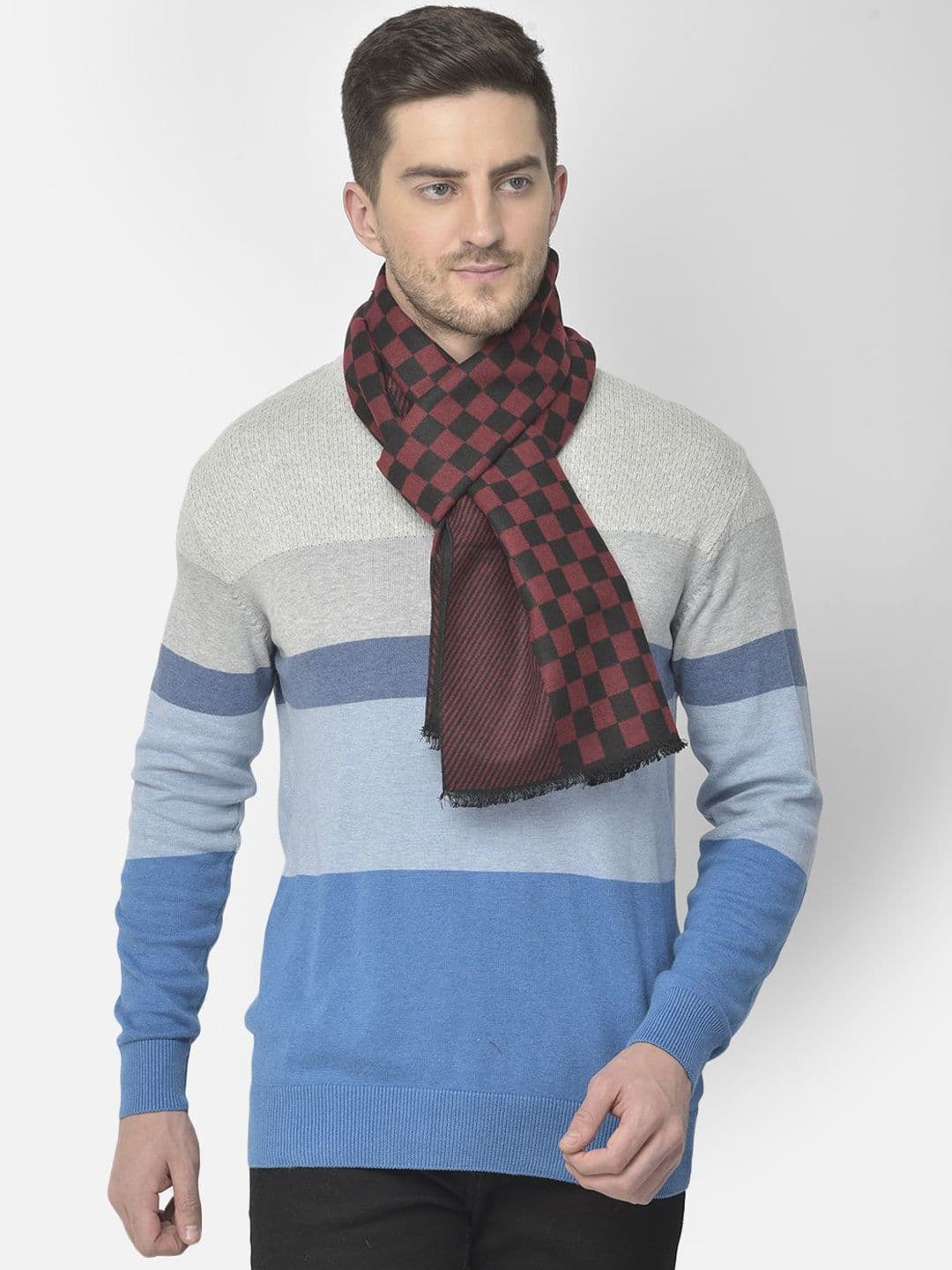 Cazzano Men Checked Acrylic Mufflers - view 1