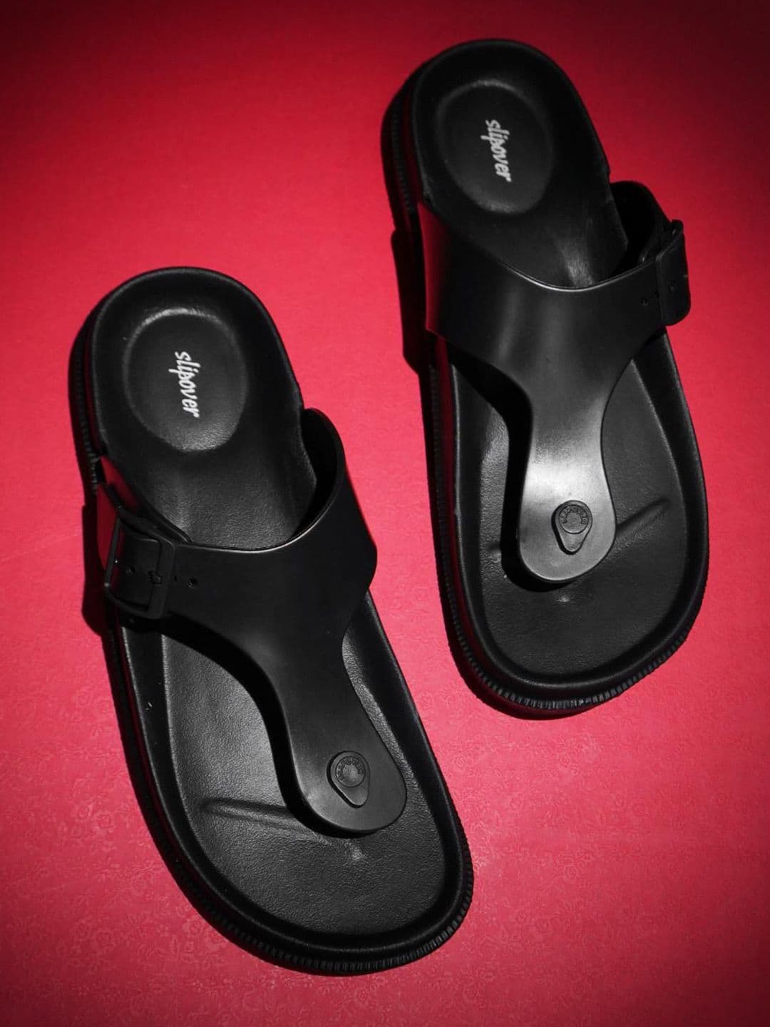 Slipover Men PU Thong Flip-Flops - view 1