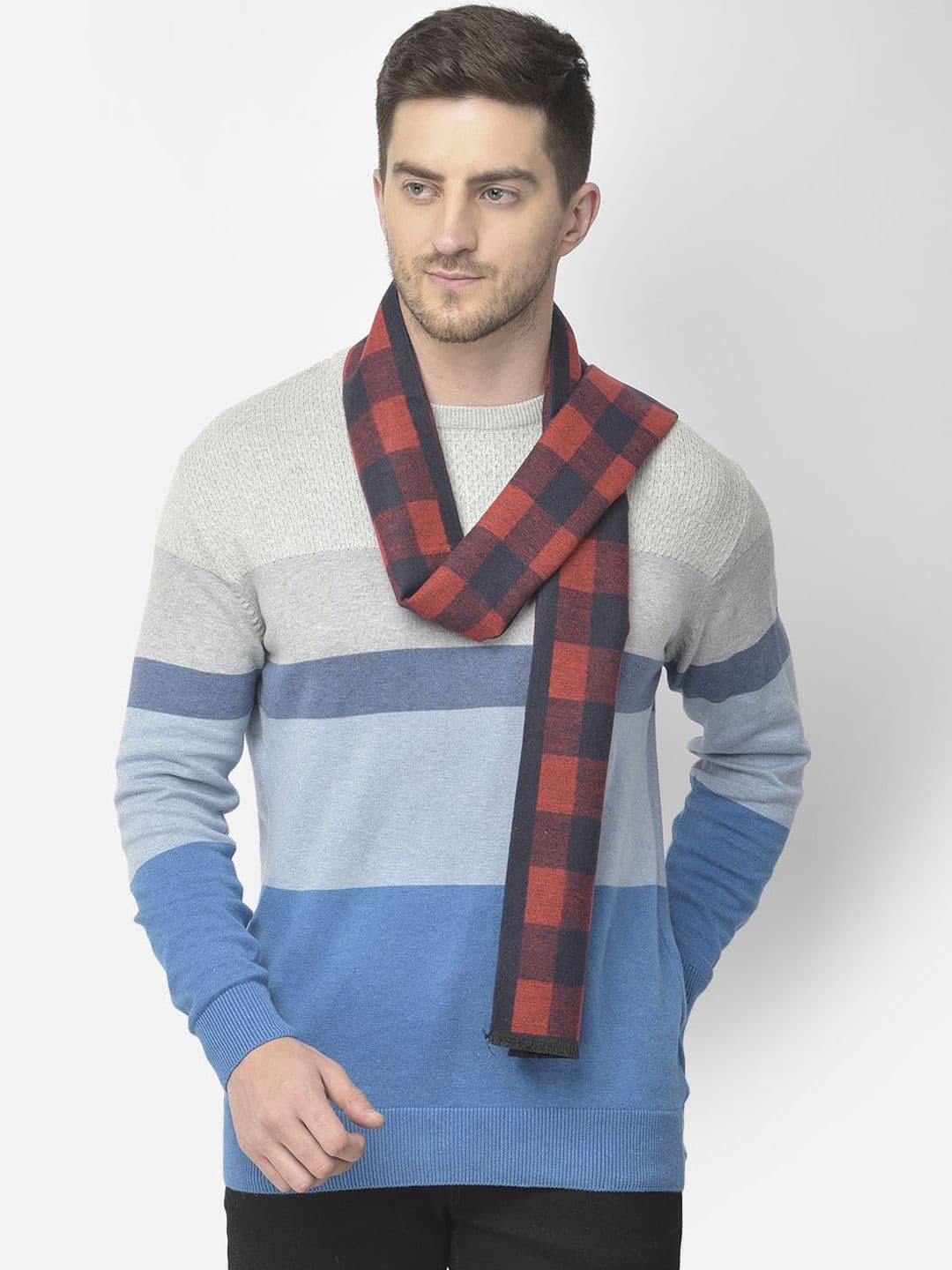 Cazzano Men Checked Acrylic Mufflers - view 1