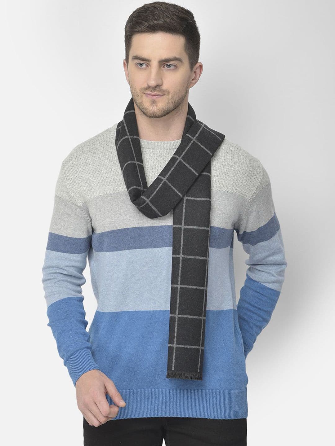 Cazzano Men Checked Acrylic Mufflers - view 1