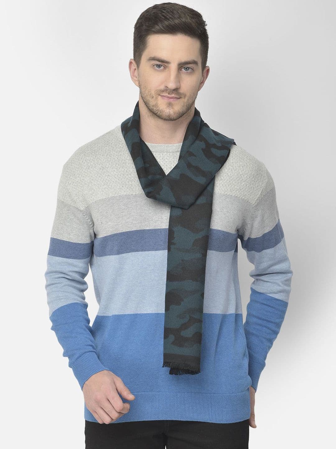 Cazzano Men Patterned Acrylic Muffler - view 1