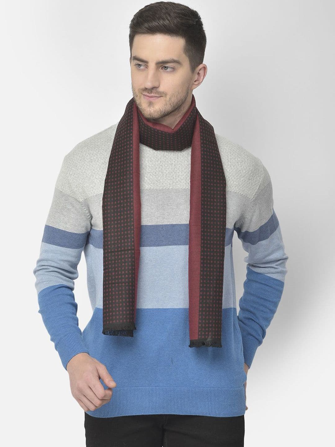 Cazzano Men Checked Acrylic Mufflers - view 1