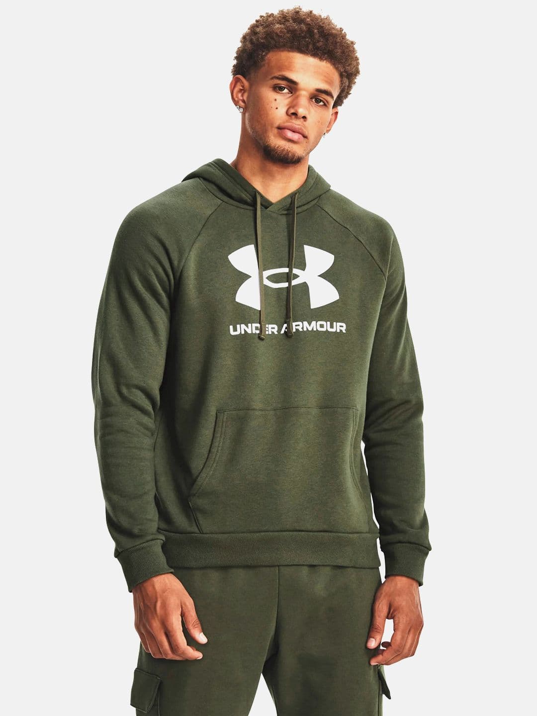 UNDER ARMOUR Printed Rival Fleece Logo Hooded Sweatshirt - view 1