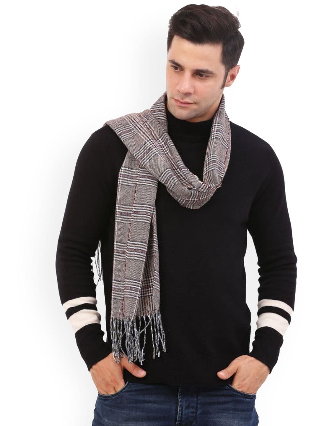 Cazzano Men Checked Acrylic Mufflers - view 1