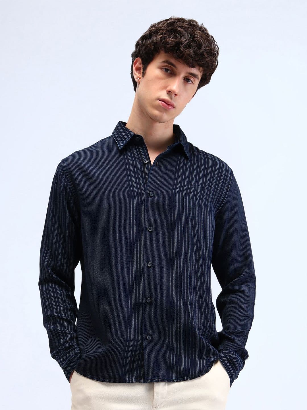 Flying Machine Men Classic Opaque Striped Casual Shirt - view 1