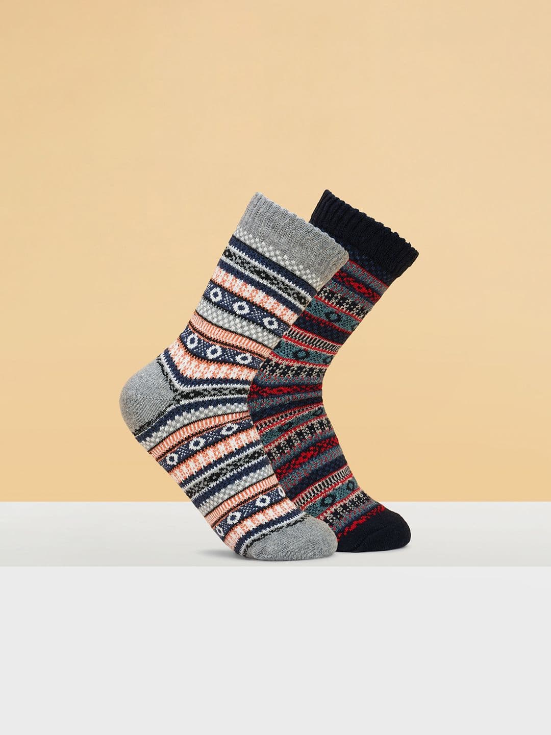 BYFORD by Pantaloons Men Pack Of 2 Patterned Ankle-Length Socks - view 1