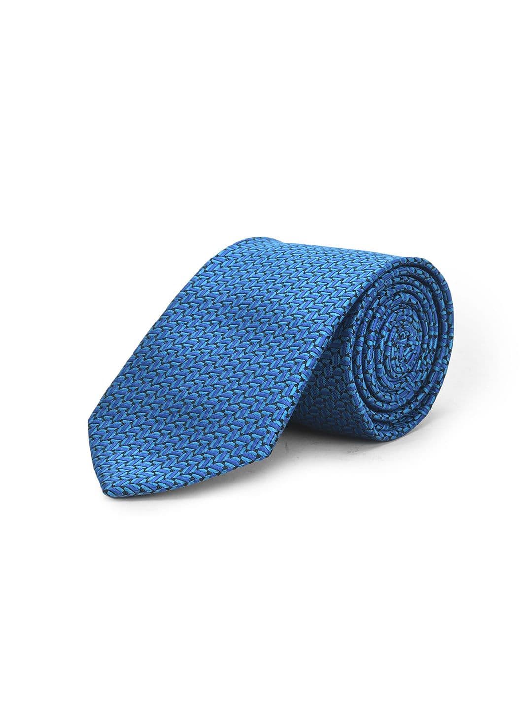 Cazzano Men Woven Design Textured Skinny Tie - view 1