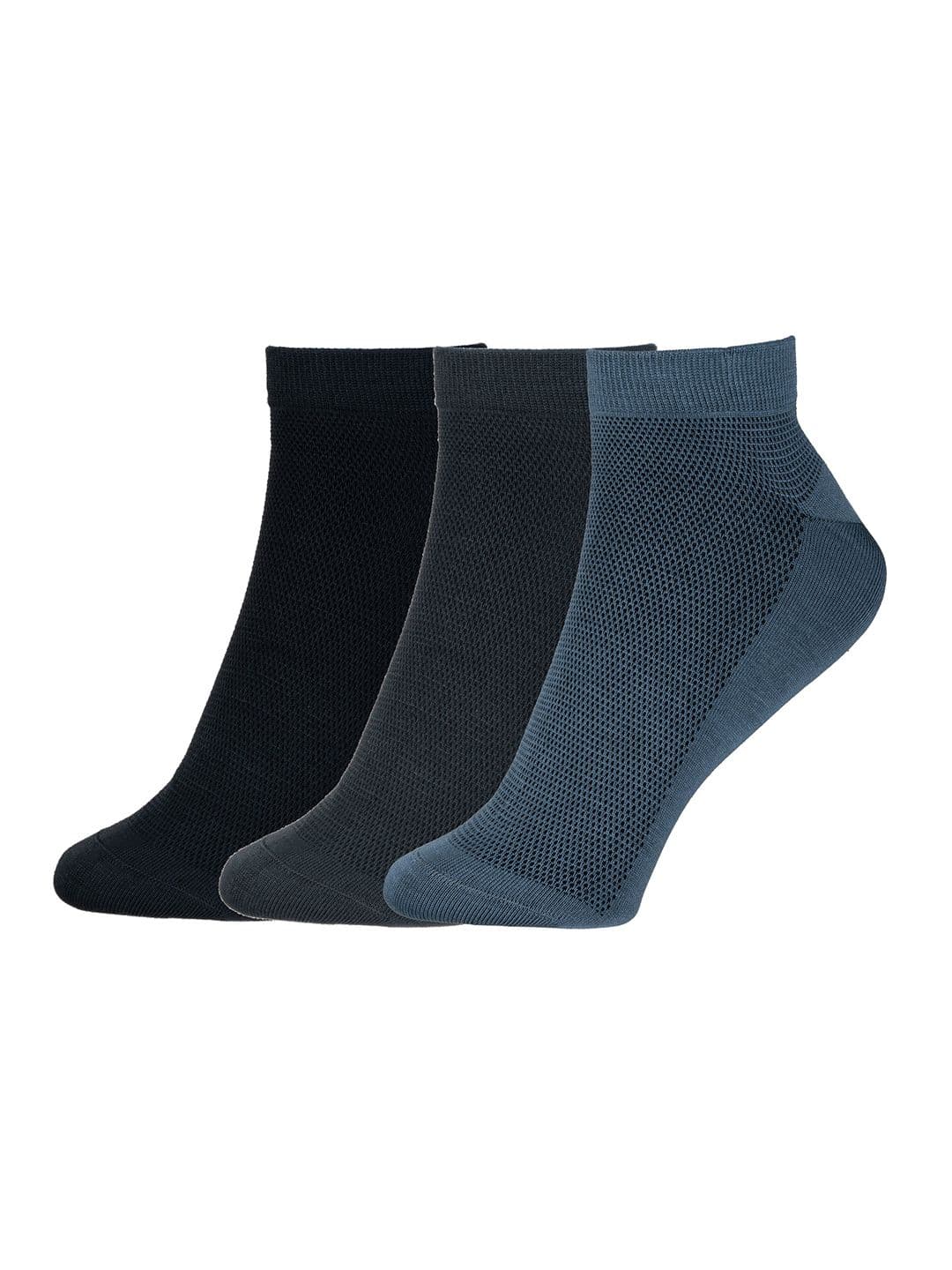 ROYAL SON Pack Of 3 Breathable Ankle-Length Socks - view 1