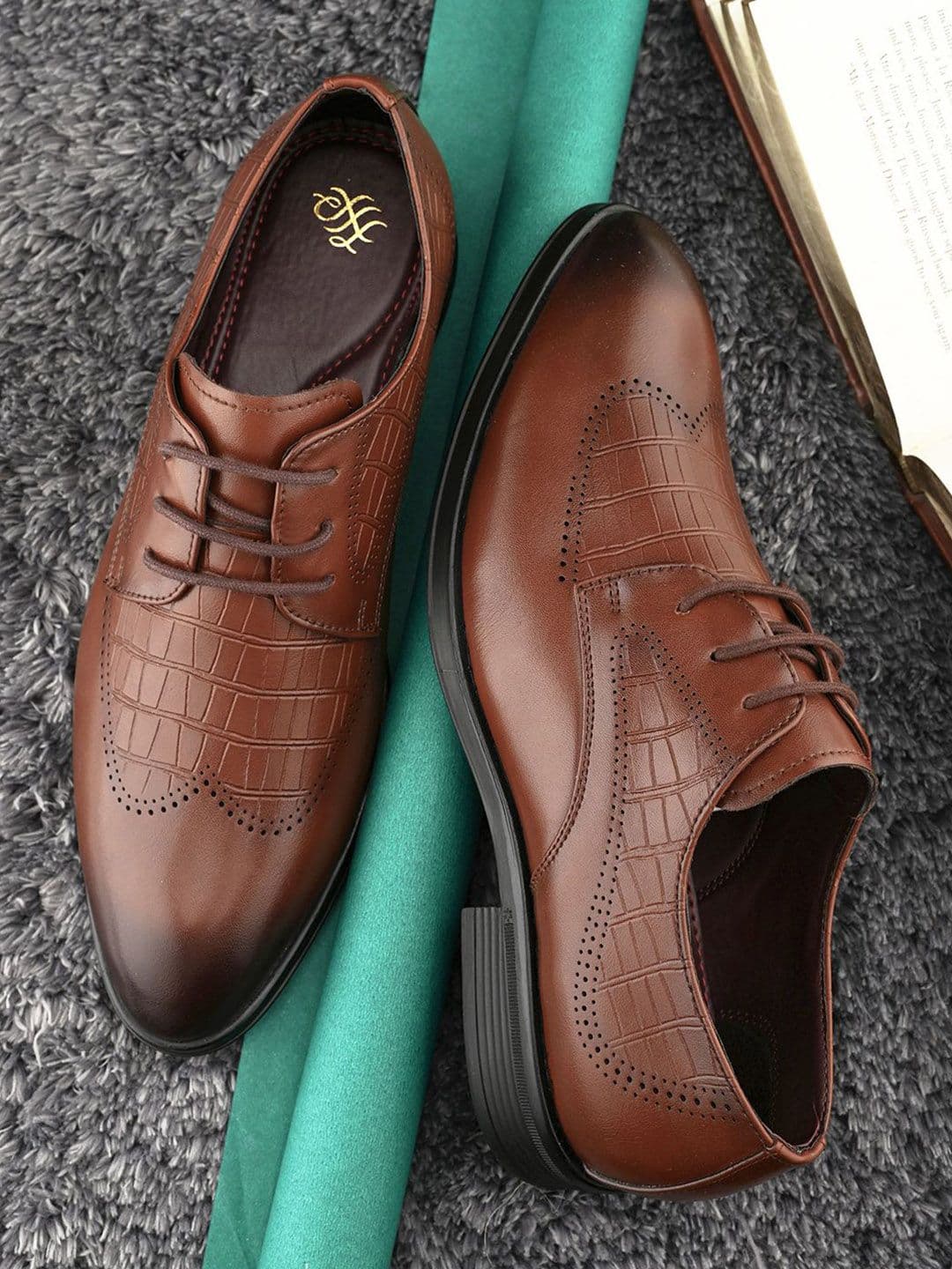 House of Pataudi Men Formal Lace Up Derby Shoes - view 1