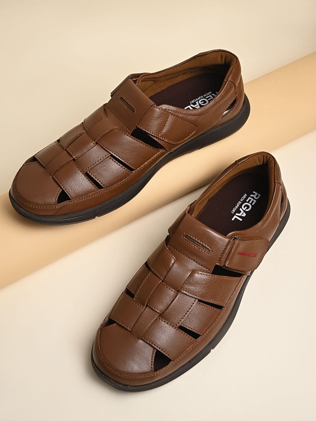 Regal Men Leather Fisherman Sandals - view 1