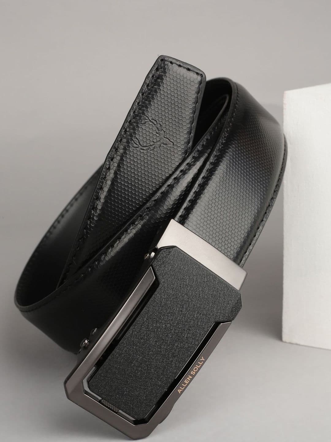 Allen Solly Men Textured Leather Formal Belt