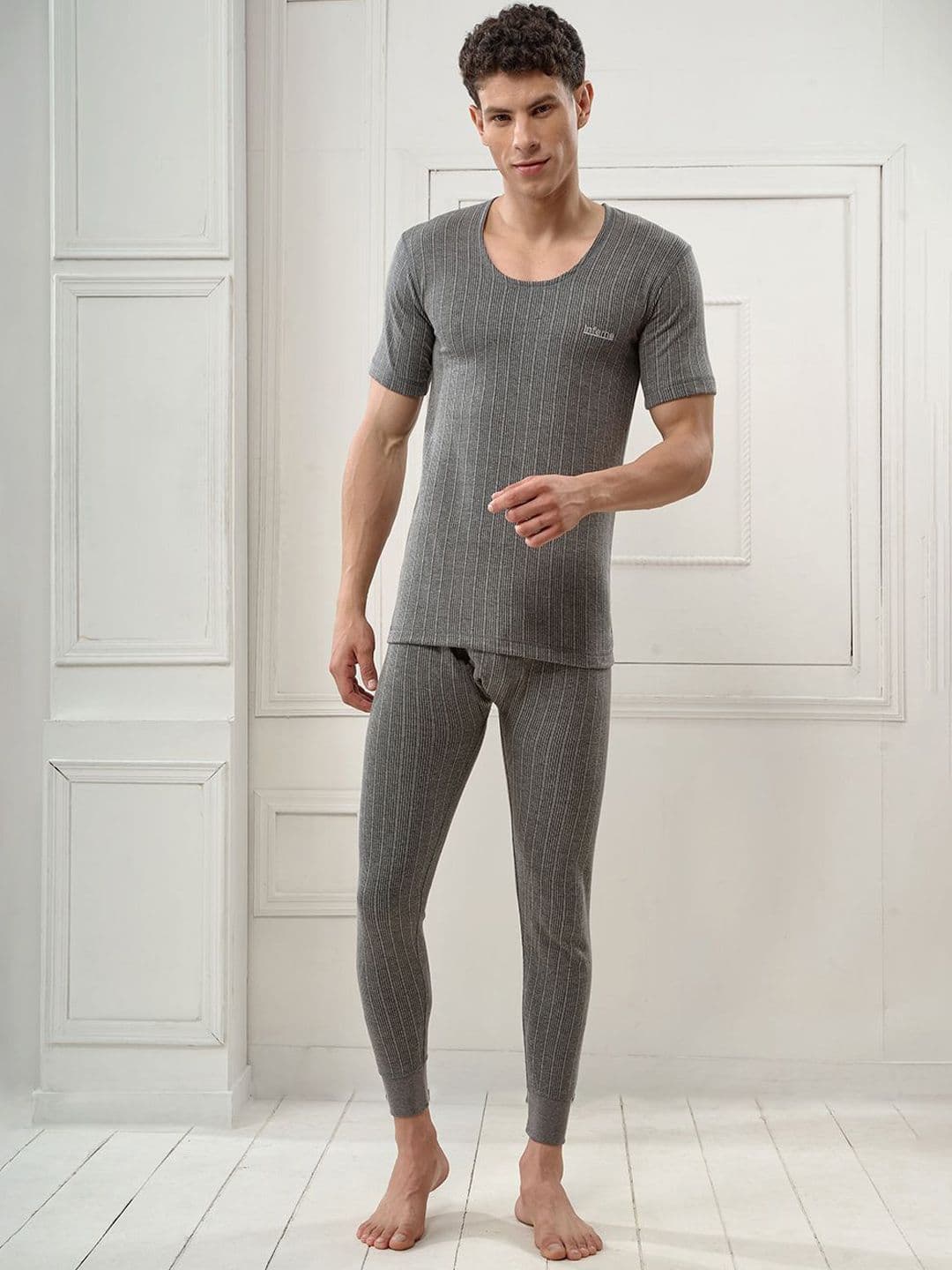 INFERNO Men Cotton Round Neck Thermal Top & Pant Set - view 1