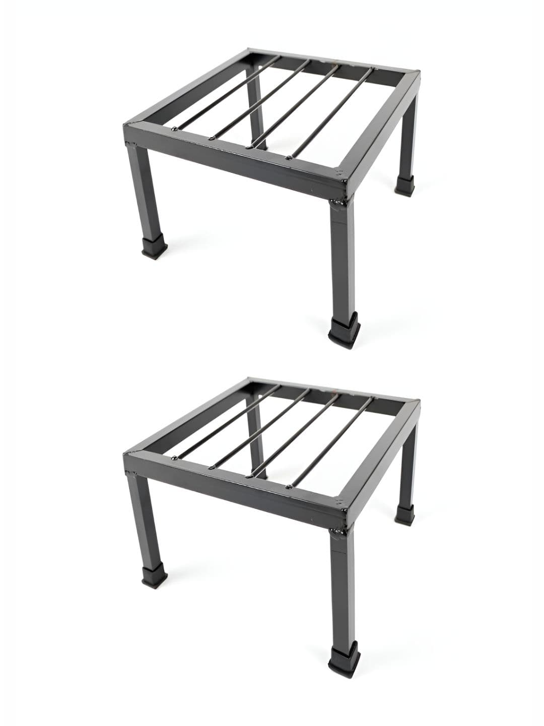 NIYARA 2-Pcs Black Rectangular Planter Stands - view 1