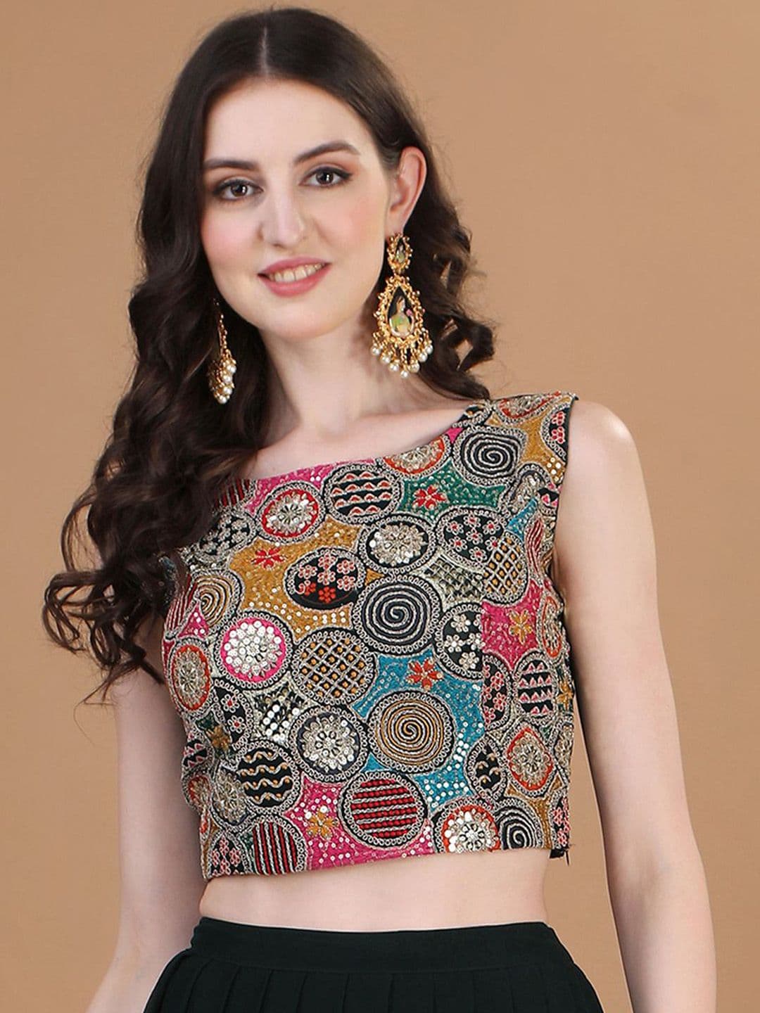 Kinjo Women Embellished Ethnic Saree Blouse - view 1
