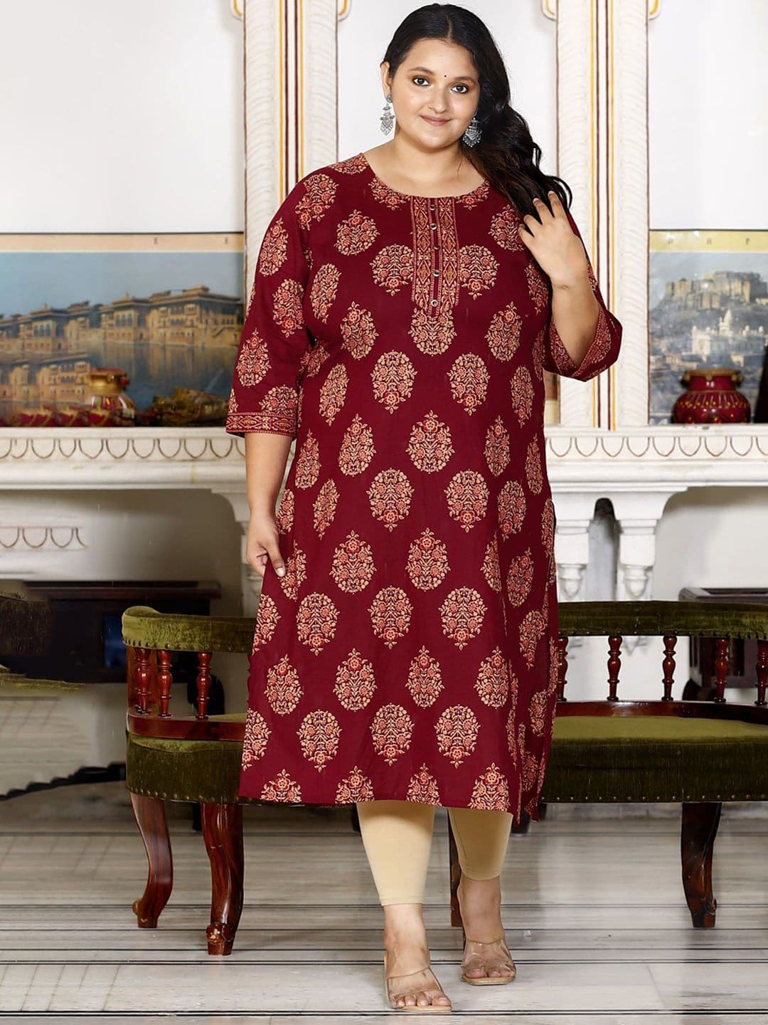 Swasti Women Floral Printed Floral Kurta - view 1