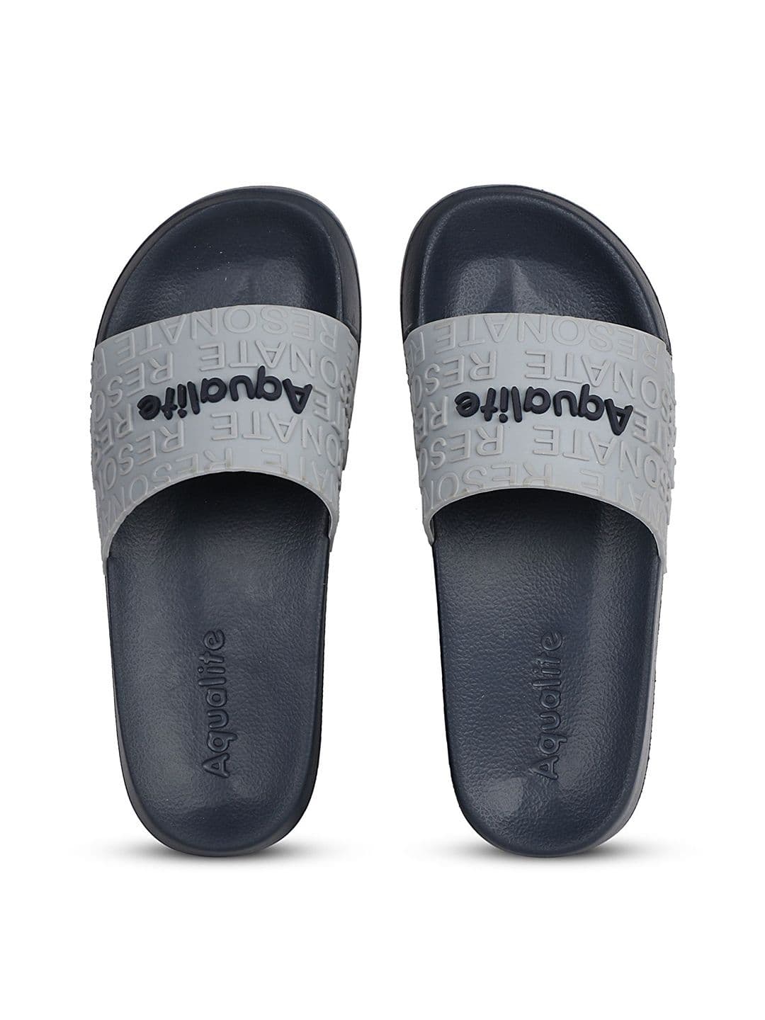 Aqualite Men Printed Rubber Sliders - view 1