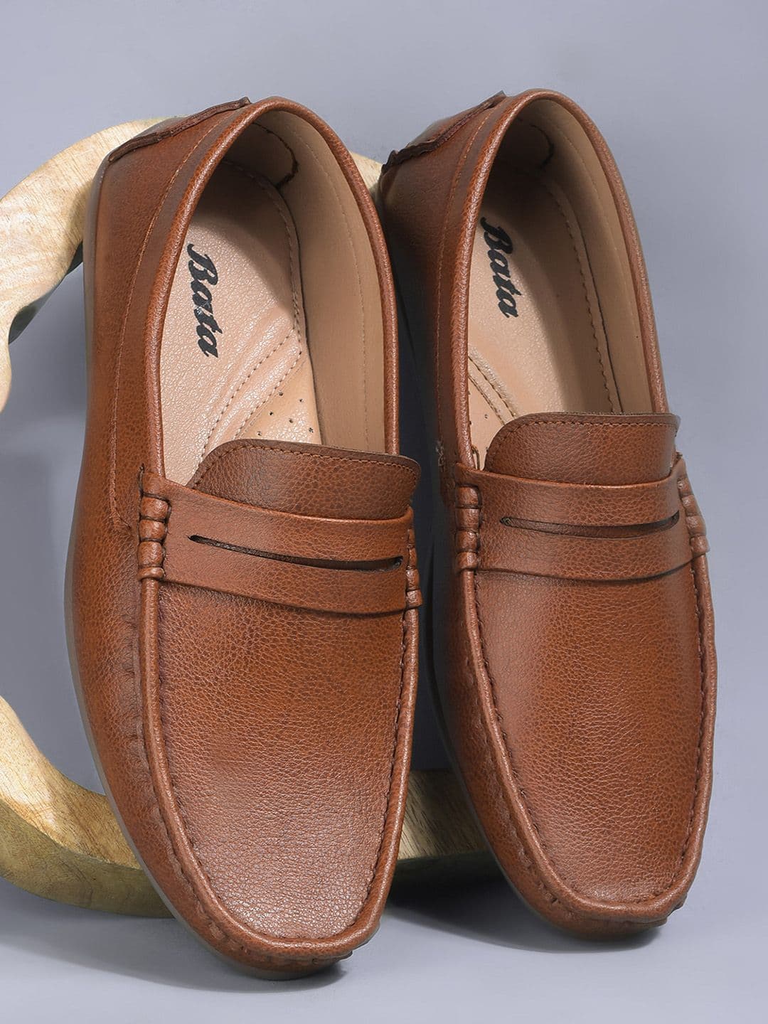 Bata Men Leather Formal Loafers - view 1