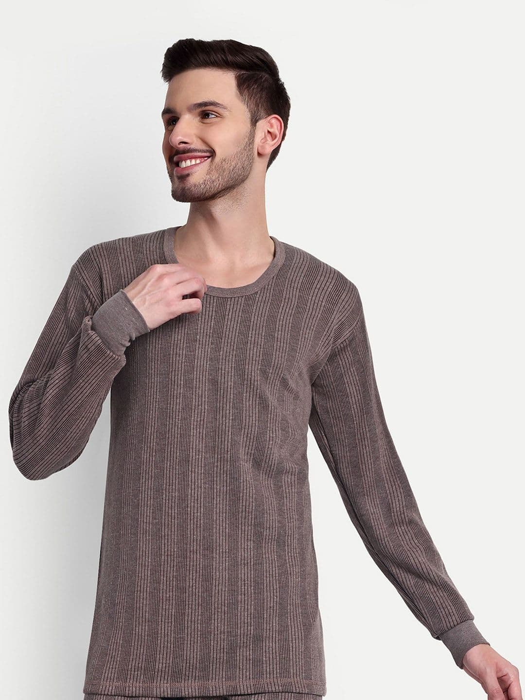 ZEFFIT Round Neck Cotton Thermal Top - view 1