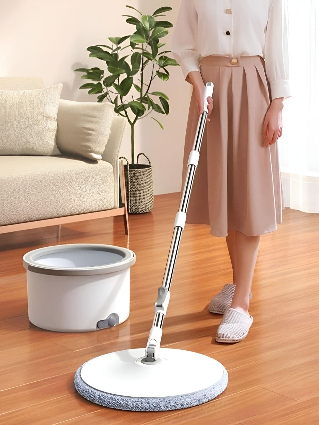 SASIMO Deluxe System 360deg Floor Cleaning Spin Mop with Bucket - view 1