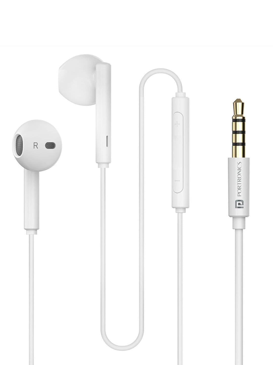 Portronics Wired Earphones With HD Mic Headphones