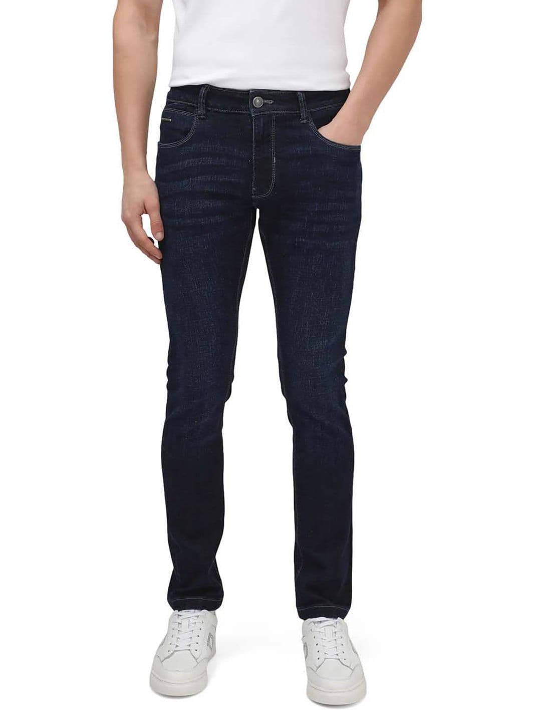 RARE RABBIT Men Comfort Slim Fit Low Distress Light Fade Jeans - view 1