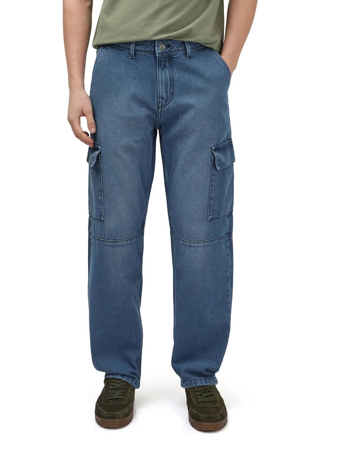 RARE RABBIT Men Blue Stretchable Mid Rise Baggy Fit Jeans - view 1