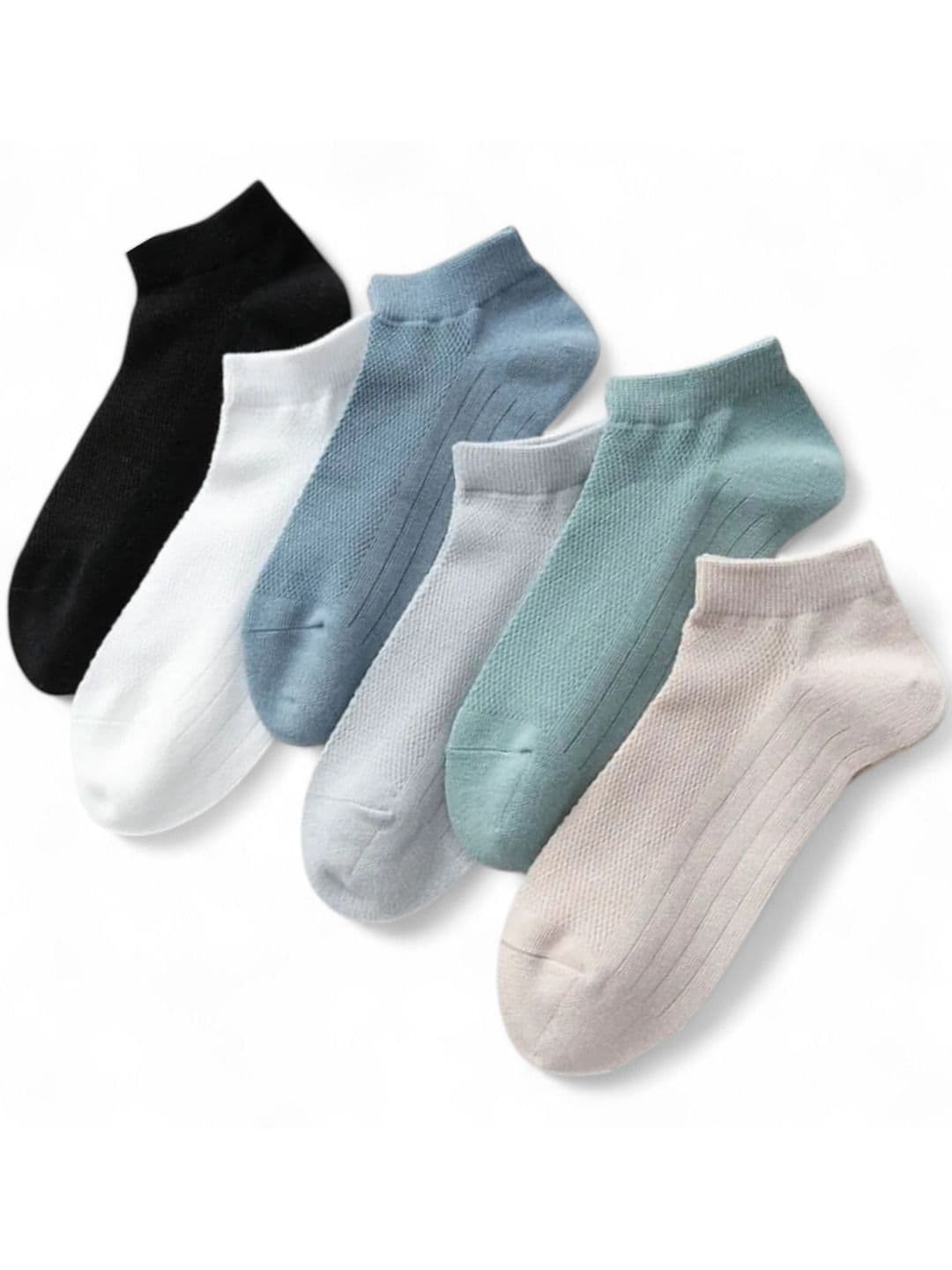 Sockscarving Pack Of 6 Cotton Ankle-Length Socks - view 1