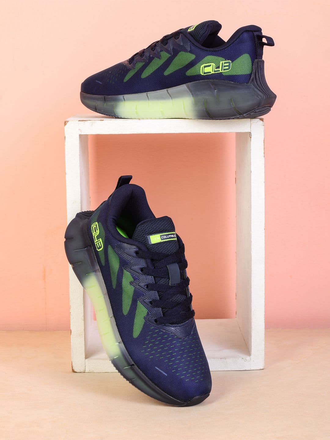 Columbus Men Mesh Running Non-Marking Lace-Ups Shoes - view 1